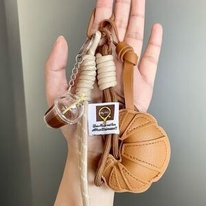 NEW Faux Leather Croissant Bag Charm